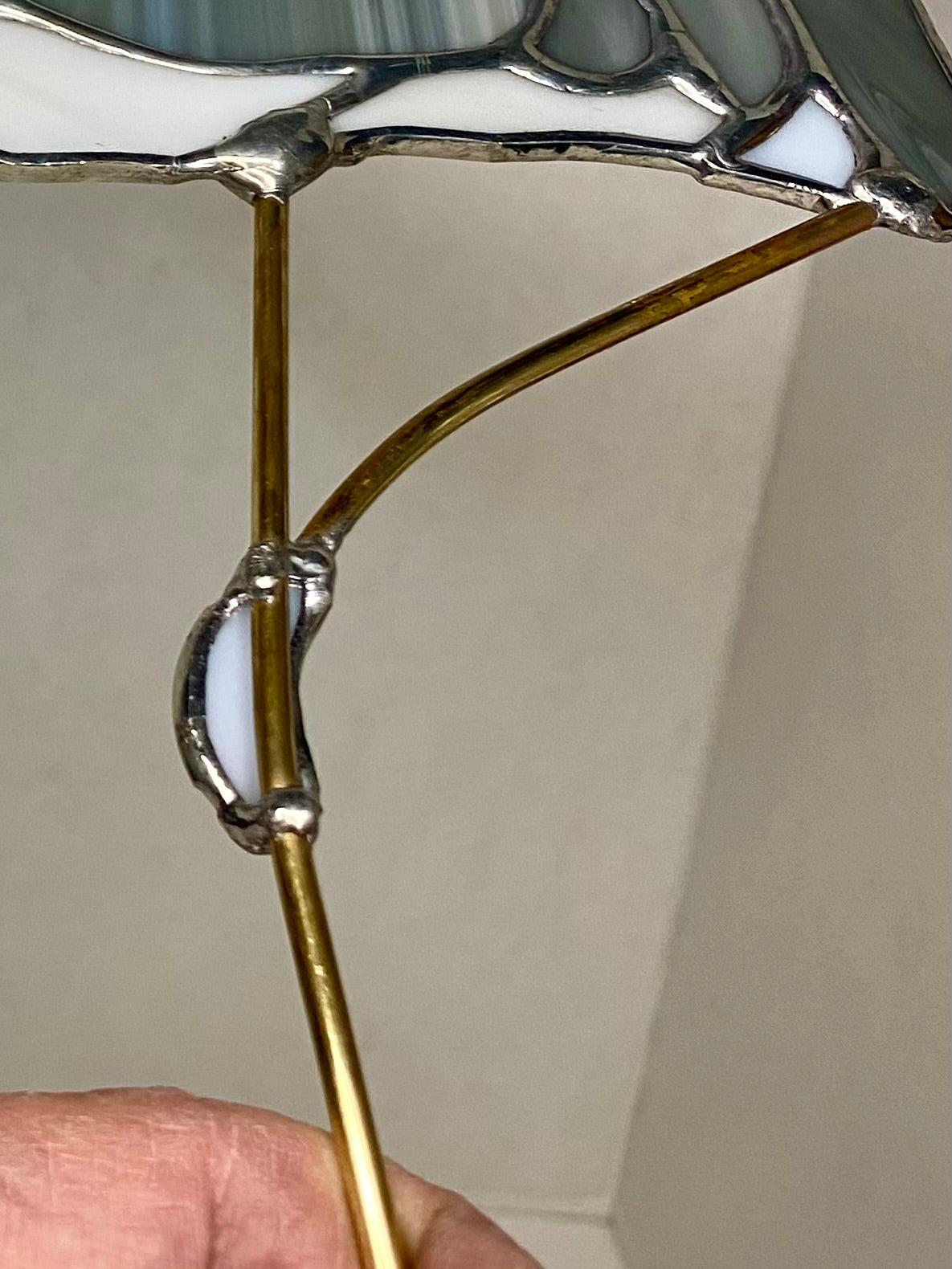 Sandhill Crane Plant Stake by Hip Chick Glass LLC, Standing Crane, Glass Art Home Decor