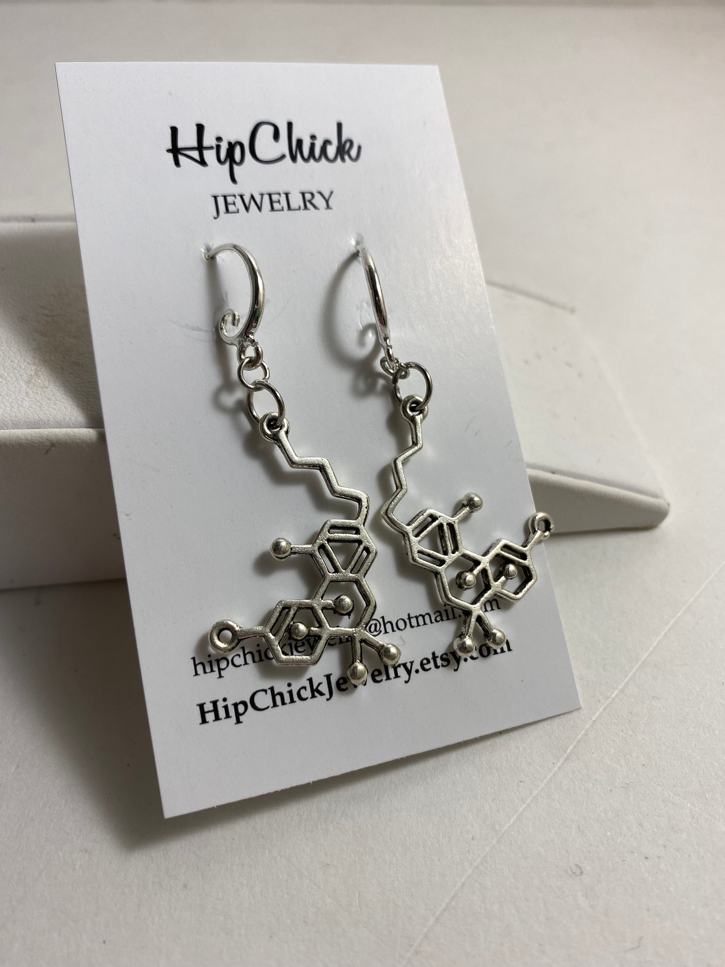 Molecule Necklace & Earrings by Hip Chick Glass, LLC, Handmade Silver Jewelry, Geek Gift, Science Gift