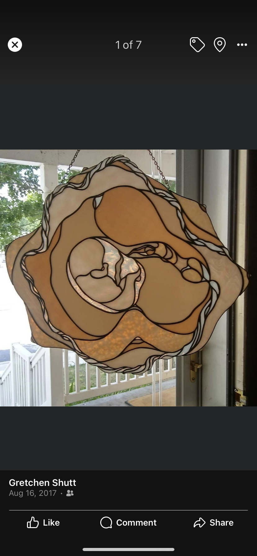Conception | Stained Glass Window Panel by Hip Chick Glass, Original Design, Handmade Glass Art