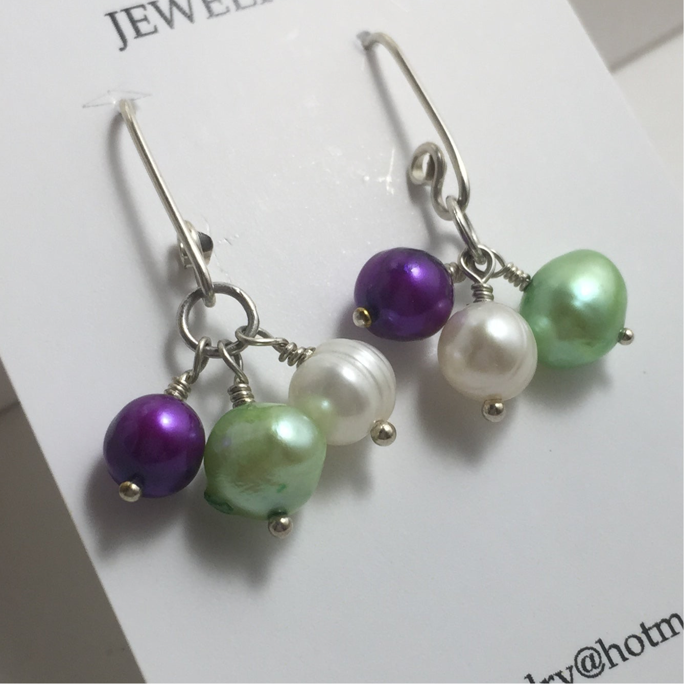 Dangle Earrings by Hip Chick Glass, Sterling Silver Earrings, Handmade Gemstone Jewelry, Birthstone Gift