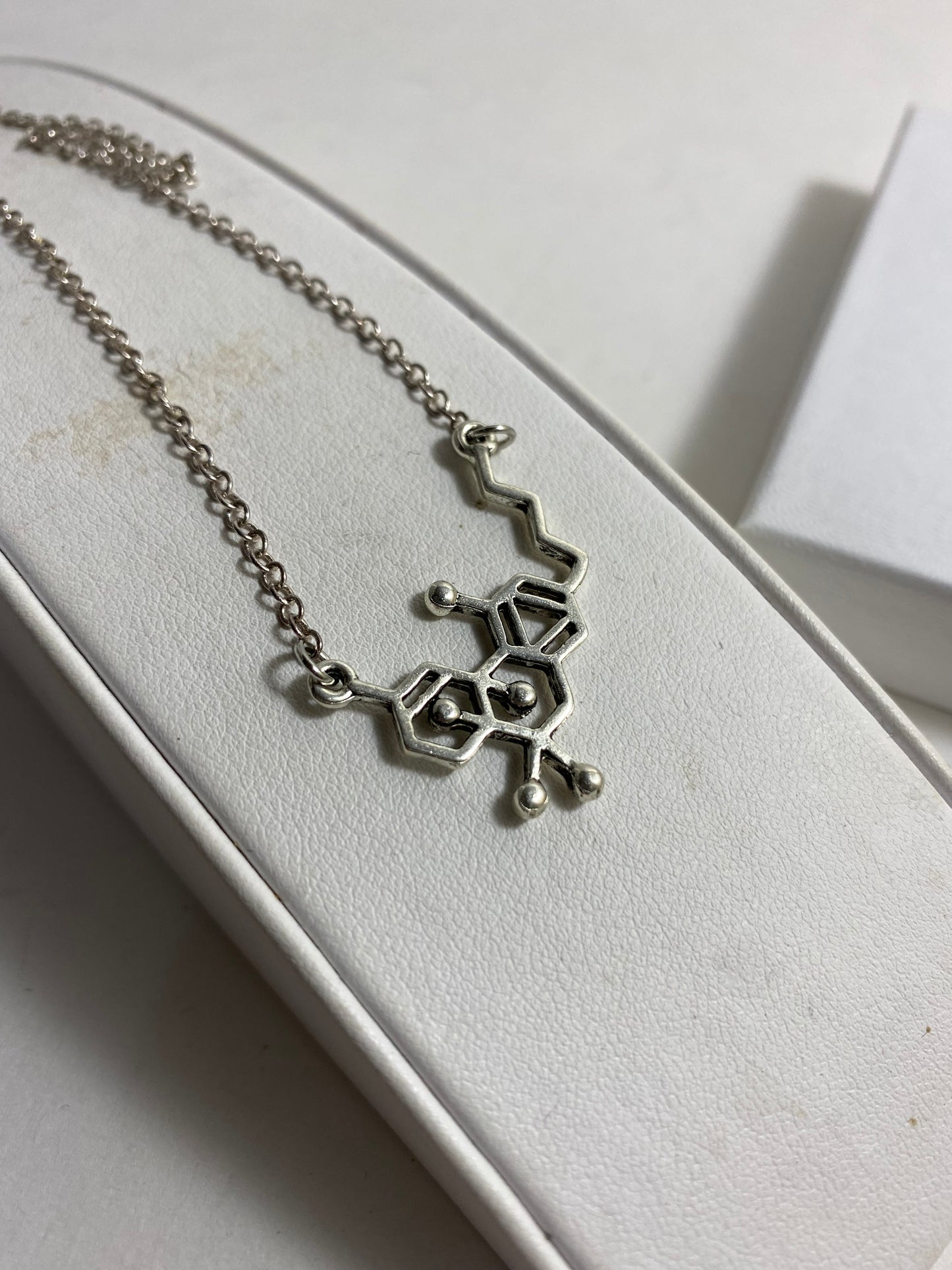 Molecule Necklace & Earrings by Hip Chick Glass, LLC, Handmade Silver Jewelry, Geek Gift, Science Gift