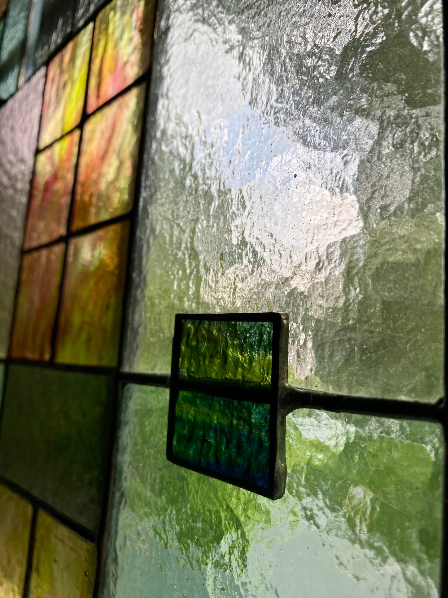 Restrained | Stained Glass Window Panel by Hip Chick Glass, Original Design Handmade Glass Art