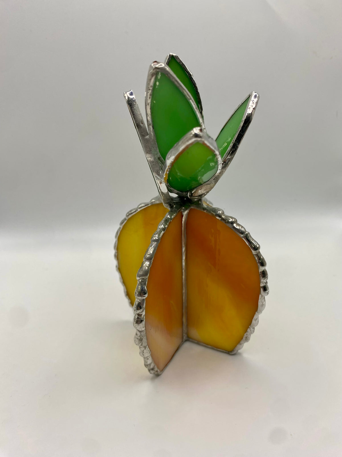 Stained Glass Pineapple by Hip Chick Glass, Handmade Home Decor, Pineapple Tabletop Decor, 3D Stained Glass Gifts