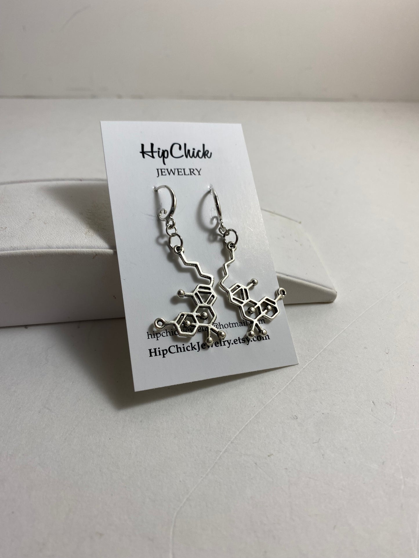 Molecule Necklace & Earrings by Hip Chick Glass, LLC, Handmade Silver Jewelry, Geek Gift, Science Gift