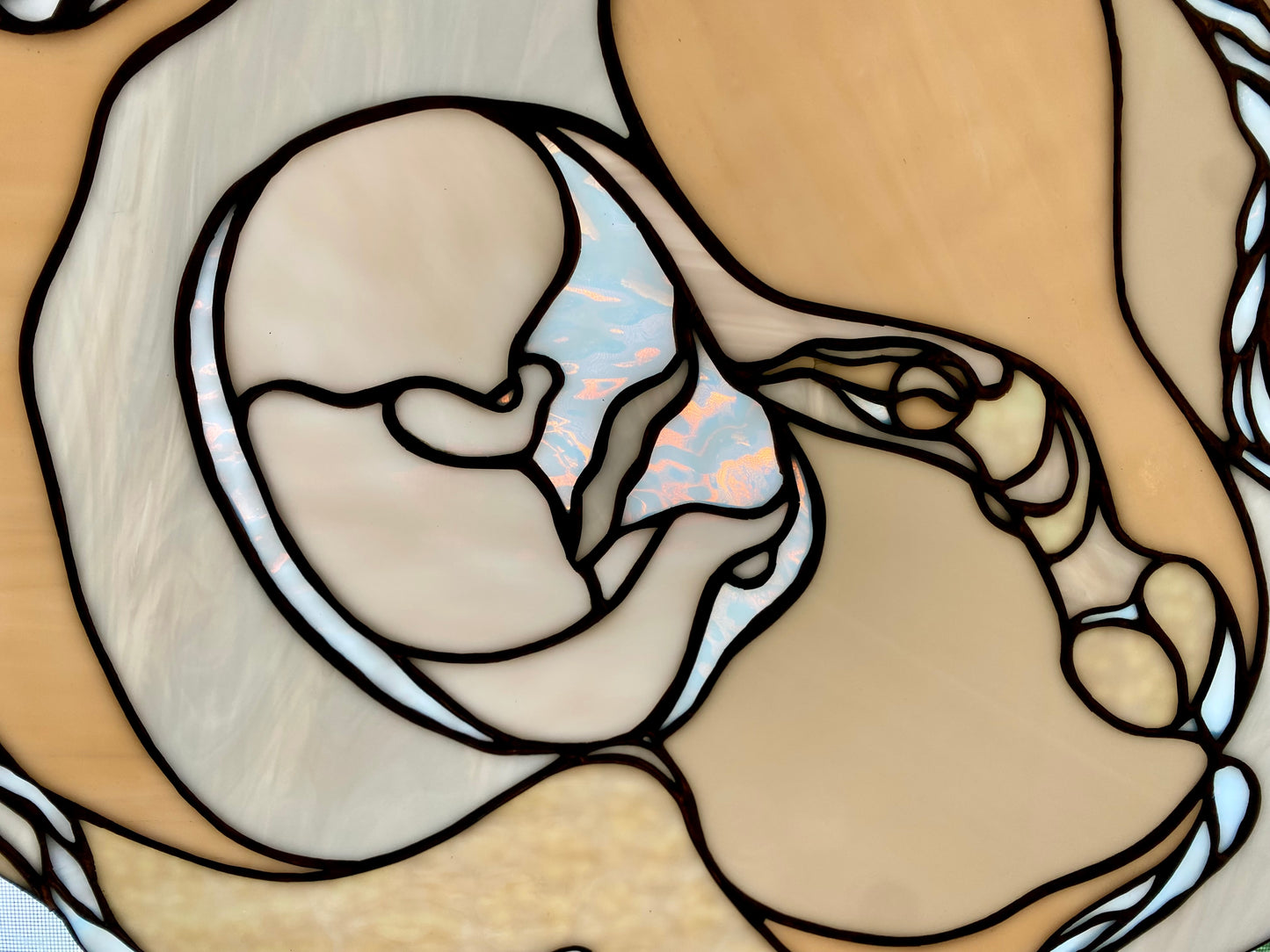 Conception | Stained Glass Window Panel by Hip Chick Glass, Original Design, Handmade Glass Art