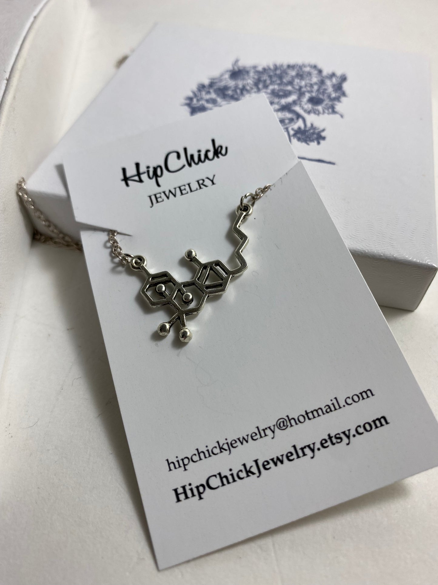 Molecule Necklace & Earrings by Hip Chick Glass, LLC, Handmade Silver Jewelry, Geek Gift, Science Gift