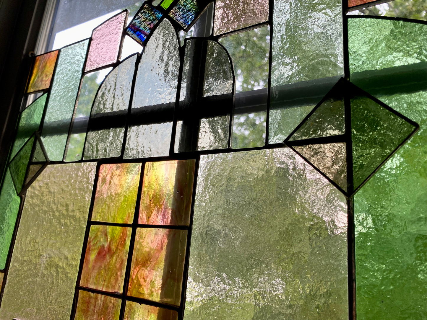 Restrained | Stained Glass Window Panel by Hip Chick Glass, Original Design Handmade Glass Art