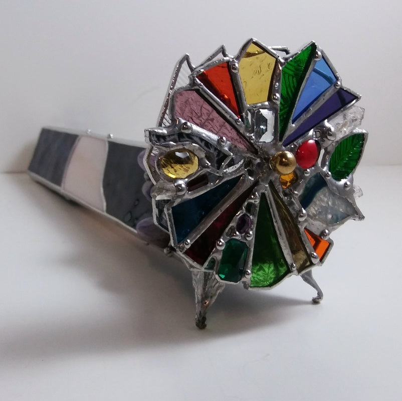 Amethyst Encrusted Kaleidoscope | Stained Glass Kaleidoscope