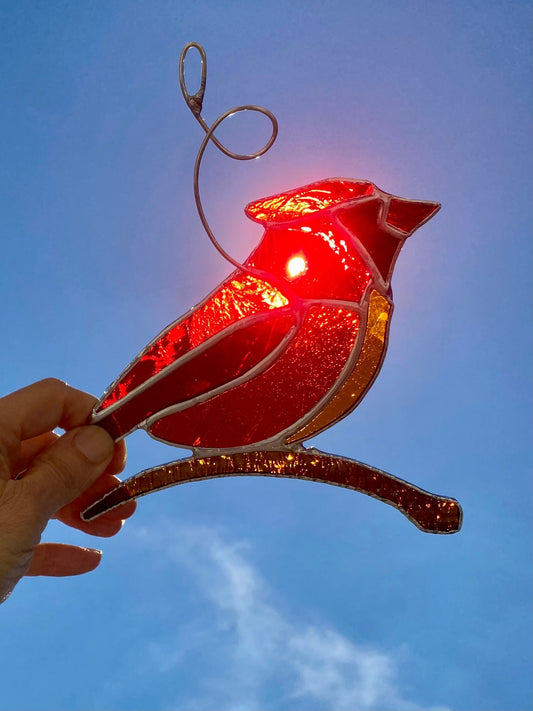Cardinal Suncatchers 2025 | Hip Chick Glass, LLC