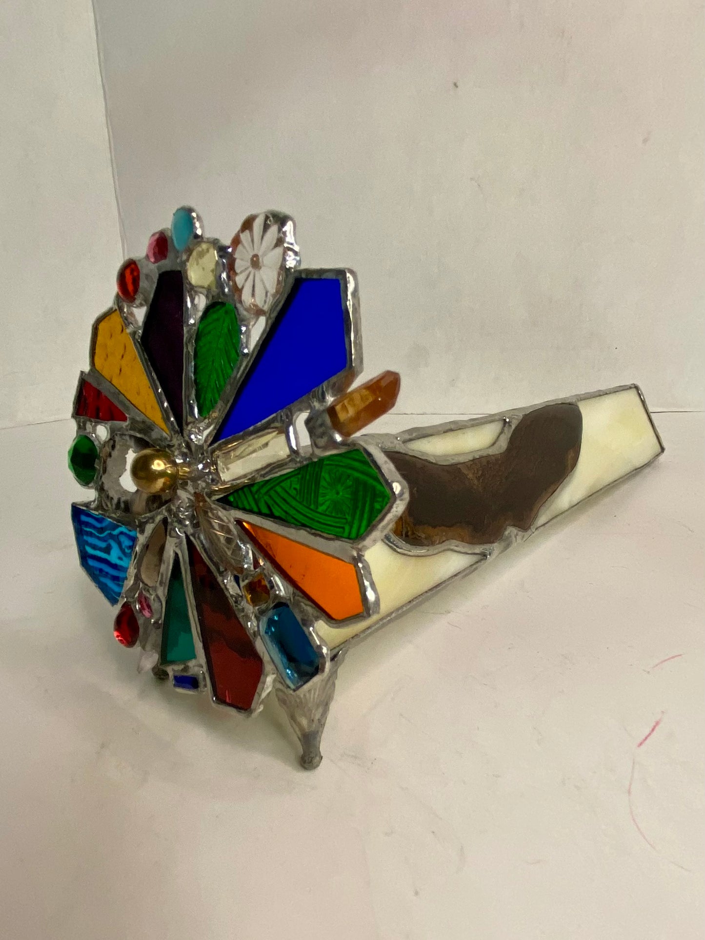 PETRIFIED WOOD Stained Glass Kaleidoscope | Parlorscope | Glass Art Kaleidoscope by Hip Chick Glass, LLC | Collectors Dream