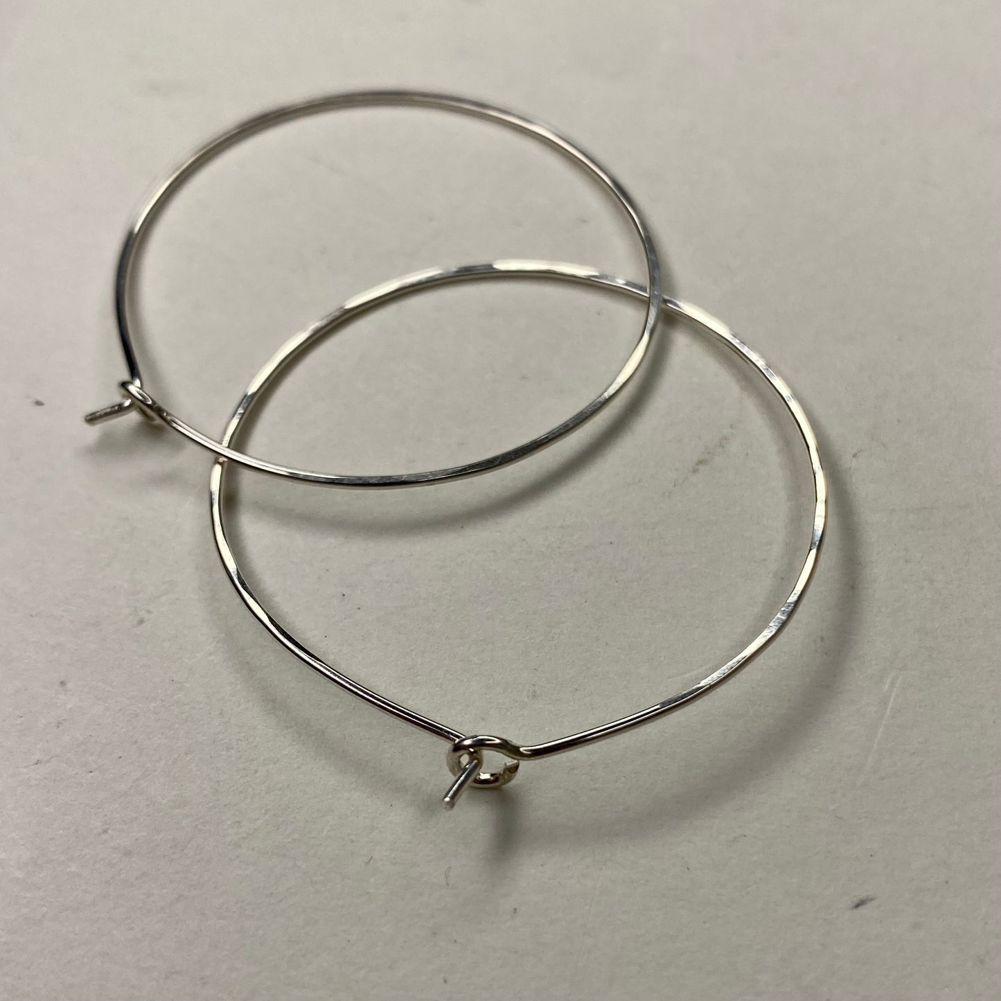 Hammered Hoop Earrings by Hip Chick Glass, Sterling Silver Hoop Earrings, Gold Fill Hoop Earrings, Handmade Hoop Earrings