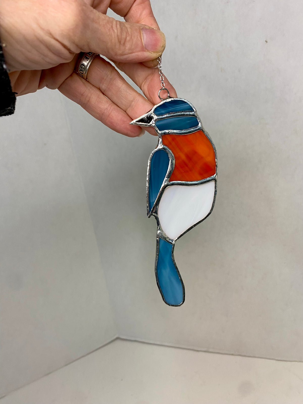 Baltimore Orielo | Stained Glass Suncatcher by Hip Chick Glass, LLC, Handmade Glass Sun Catcher, Original Handmade Glass Art