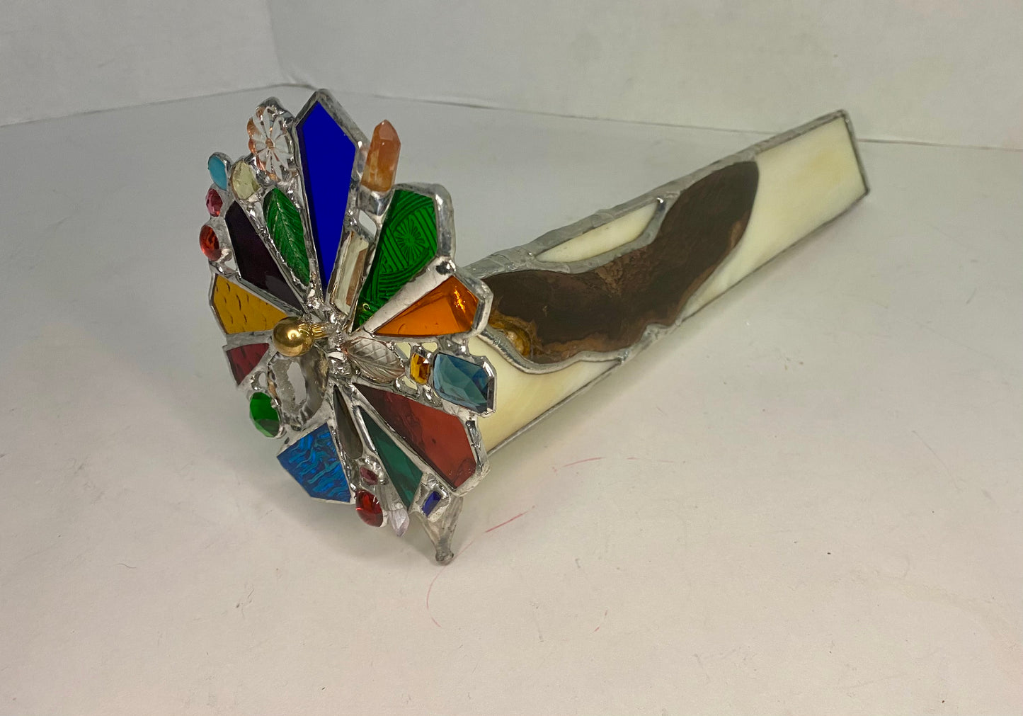 PETRIFIED WOOD Stained Glass Kaleidoscope | Parlorscope | Glass Art Kaleidoscope by Hip Chick Glass, LLC | Collectors Dream
