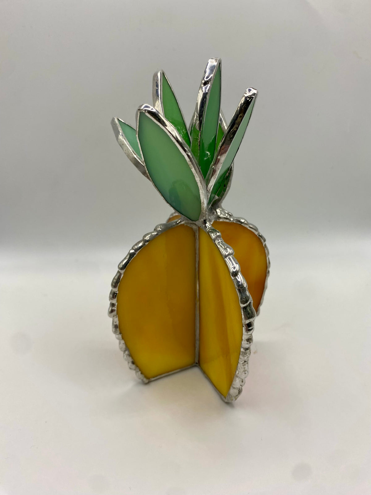 Stained Glass Pineapple by Hip Chick Glass, Handmade Home Decor, Pineapple Tabletop Decor, 3D Stained Glass Gifts