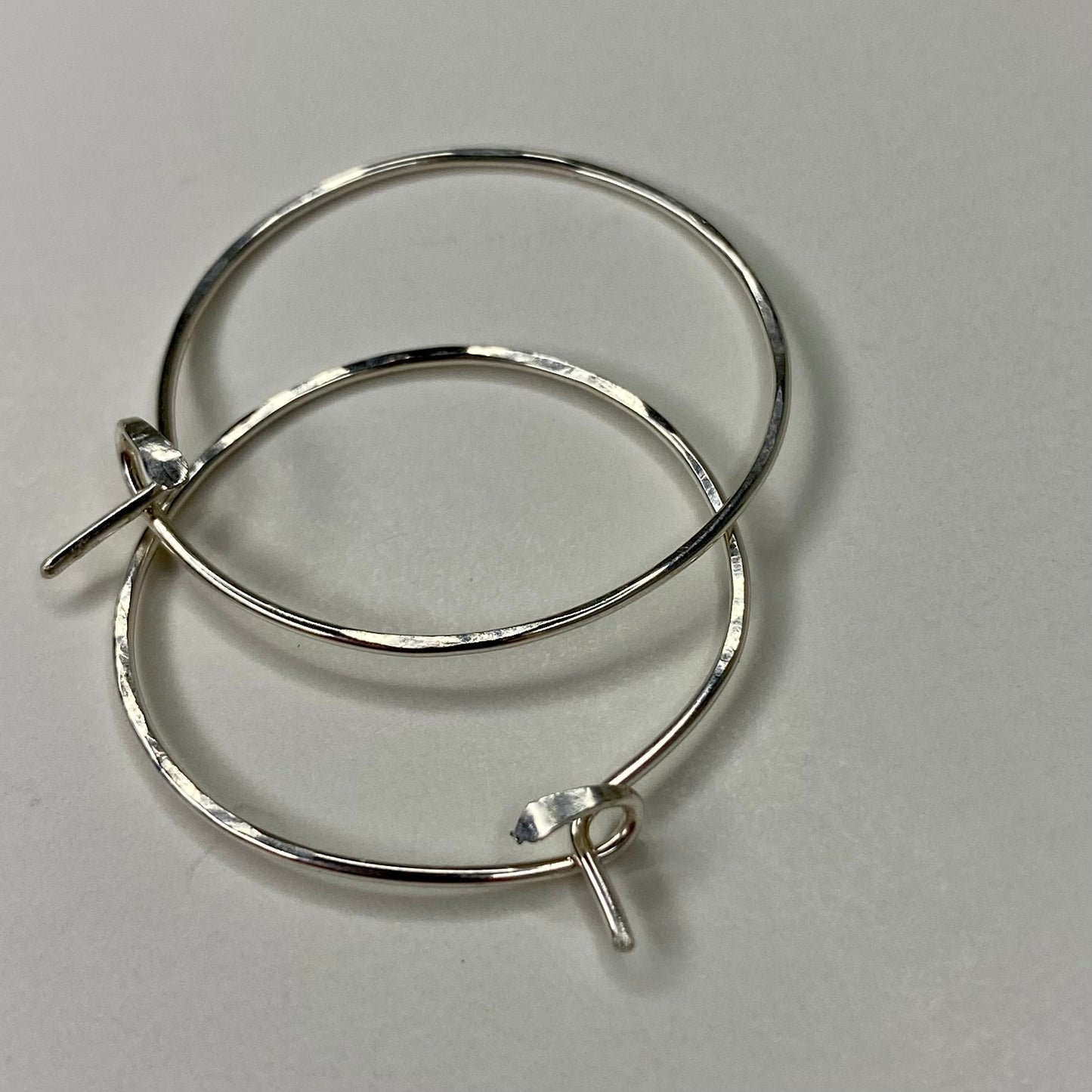 Hammered Hoop Earrings by Hip Chick Glass, Sterling Silver Hoop Earrings, Gold Fill Hoop Earrings, Handmade Hoop Earrings