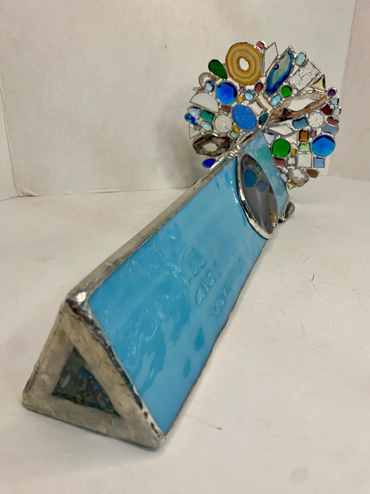 OFE TO GETTYSBURG The Blue and the Gray Stained Glass Kaleidoscope | Parlorscope | Glass Art Kaleidoscope by Hip Chick Glass, LLC | Collectors Dream| Kaleidoscope