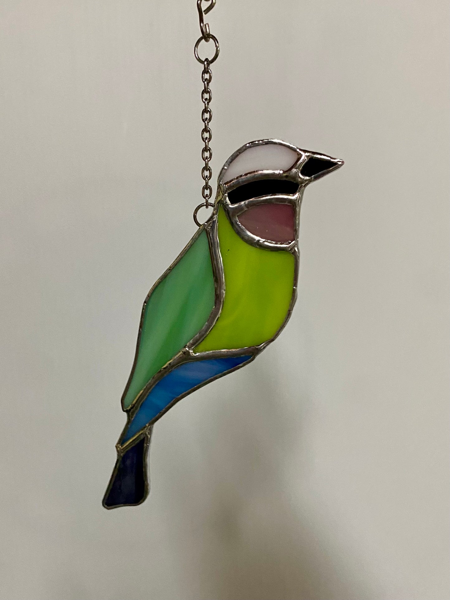 Tropical Bird Suncatcher | Stained Glass Suncatcher by Hip Chick Glass, LLC, Glass Sun Catcher, Colorful Bird Suncatcher