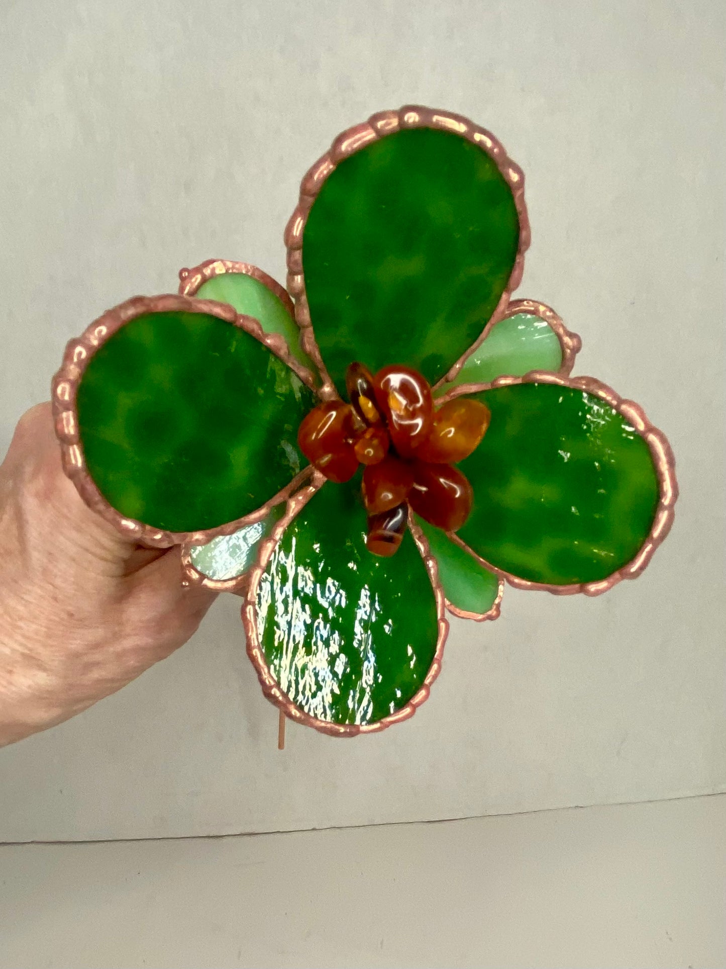 RESERVED for MARTIN Set of Three | Stained Glass Flower Bouquet Hip Chick Glass, Stained Glass Flower Bouquet, Stained Glass Flower on a Stem, Handmade Home Decor, Wedding Bouquet Keepsake, Tabletop Decor