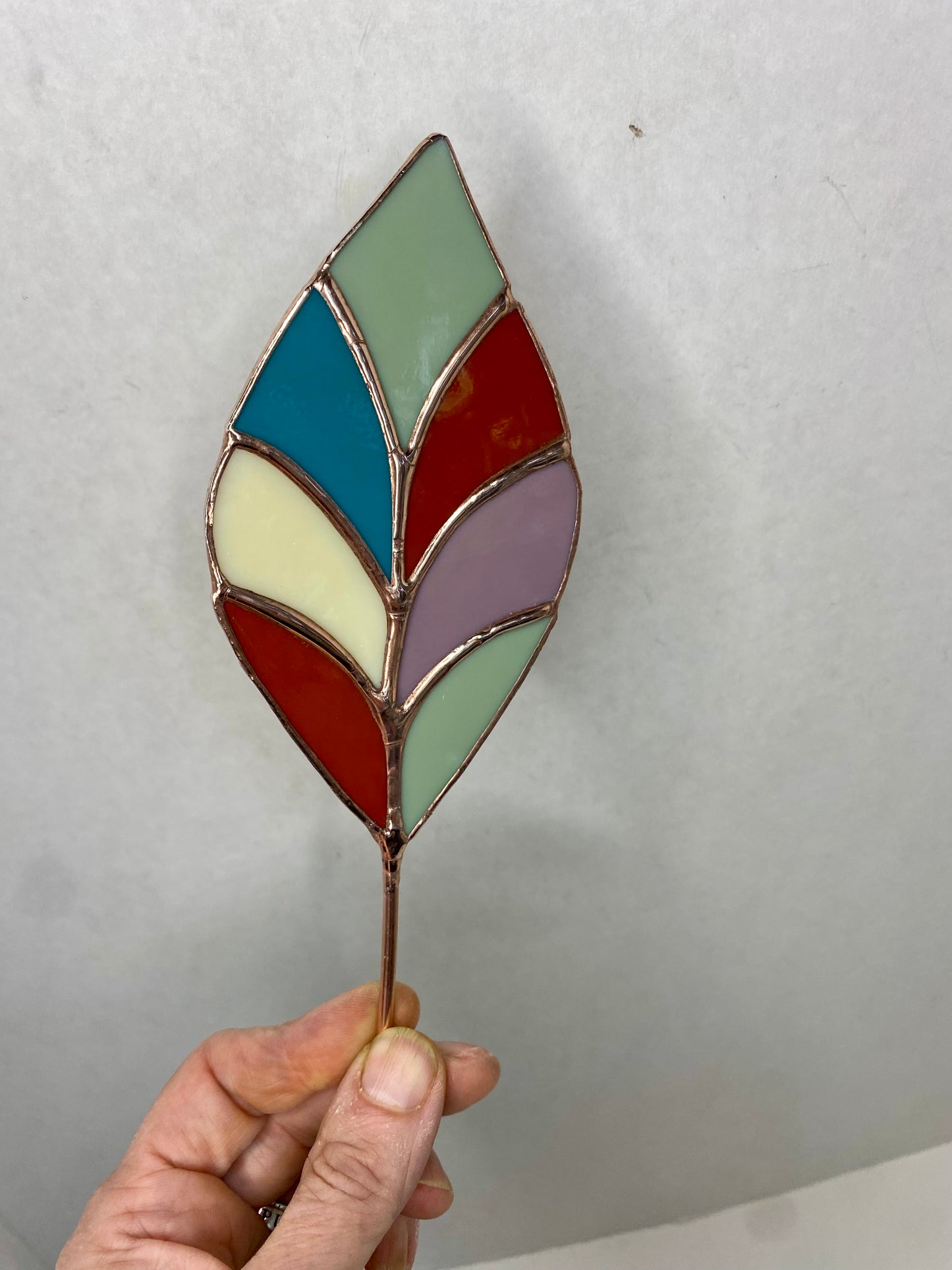 Modern Leaves Bouquet | Stained Glass Flower Bouquet, Glass Flowers on a Stem, Handmade Home Decor, Wedding Bouquet Keepsake, Tabletop Decor