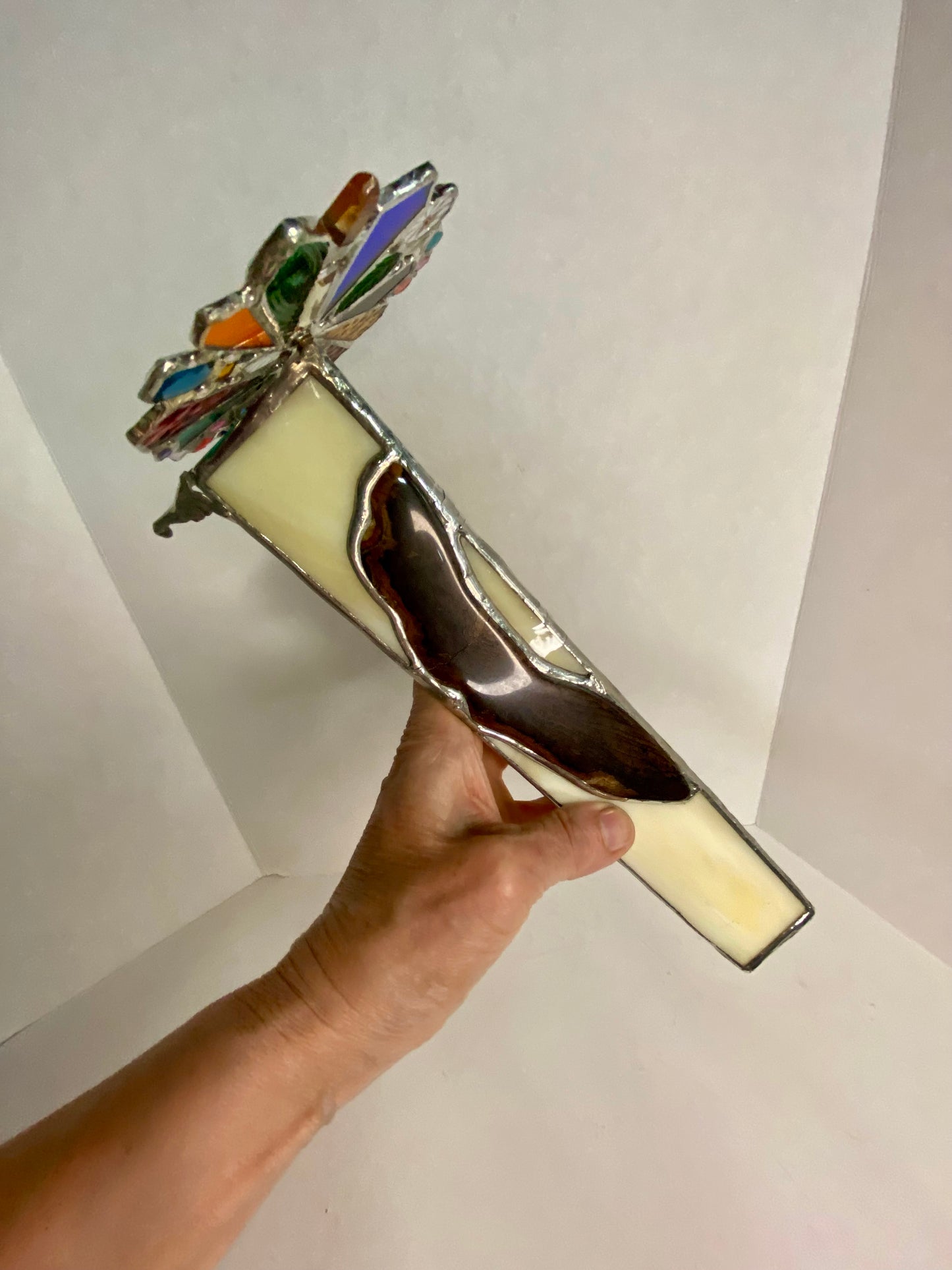 PETRIFIED WOOD Stained Glass Kaleidoscope | Parlorscope | Glass Art Kaleidoscope by Hip Chick Glass, LLC | Collectors Dream