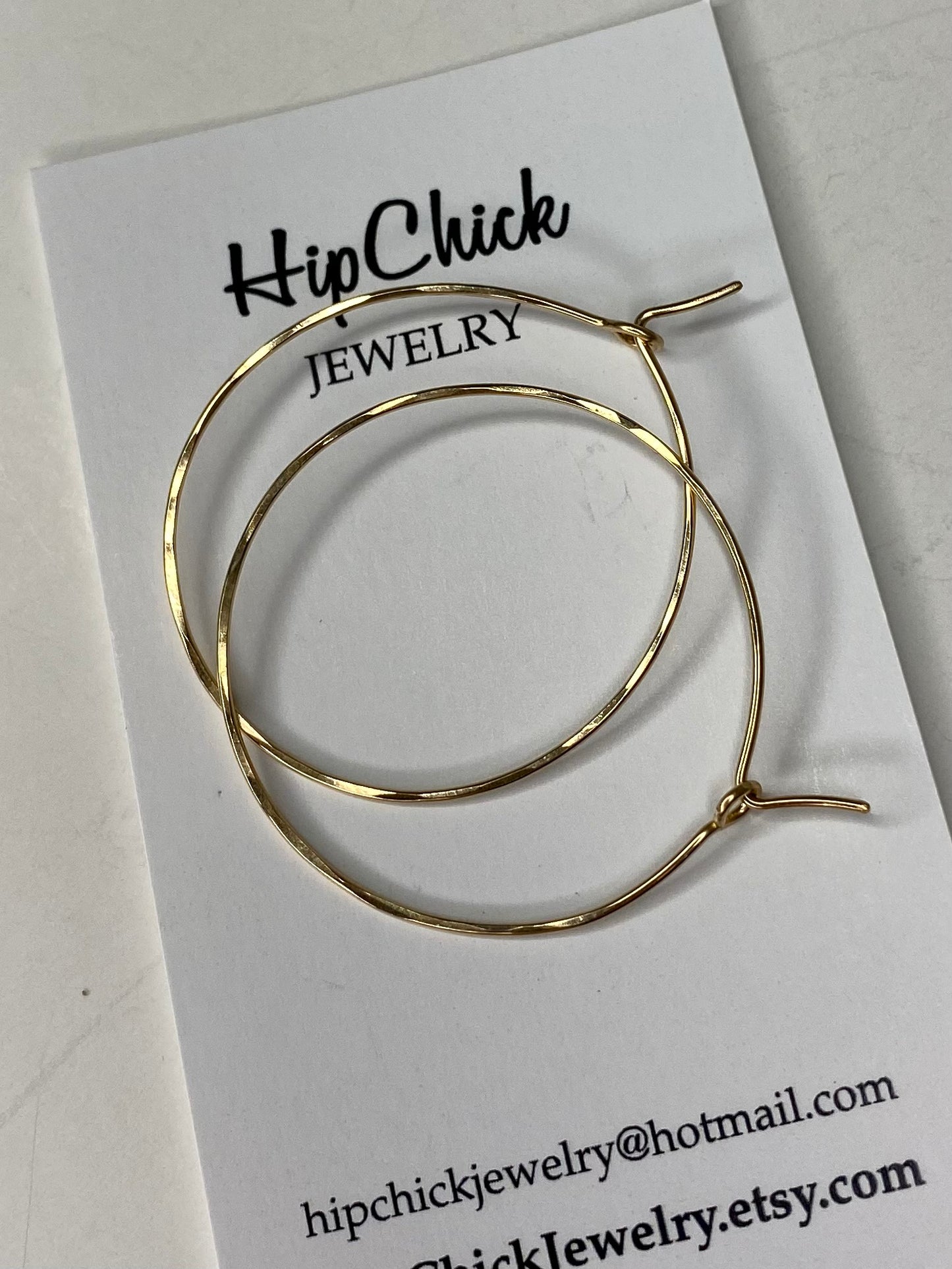 Hammered Hoop Earrings by Hip Chick Glass, Sterling Silver Hoop Earrings, Gold Fill Hoop Earrings, Handmade Hoop Earrings