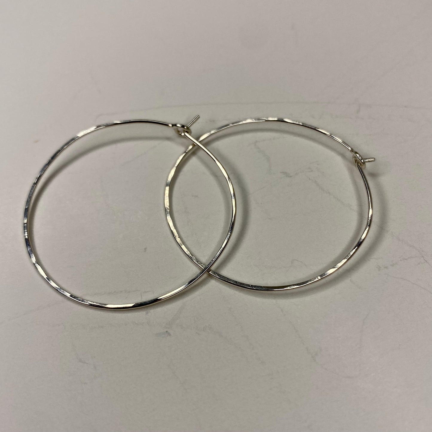 Hammered Hoop Earrings by Hip Chick Glass, Sterling Silver Hoop Earrings, Gold Fill Hoop Earrings, Handmade Hoop Earrings