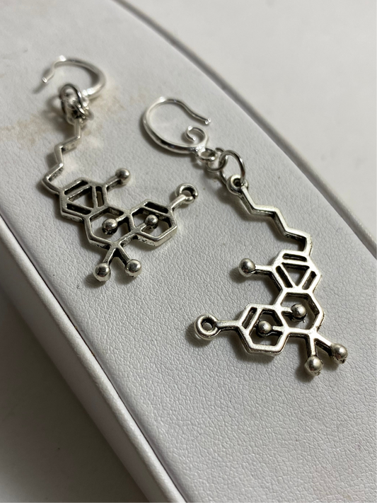 Molecule Necklace & Earrings by Hip Chick Glass, LLC, Handmade Silver Jewelry, Geek Gift, Science Gift