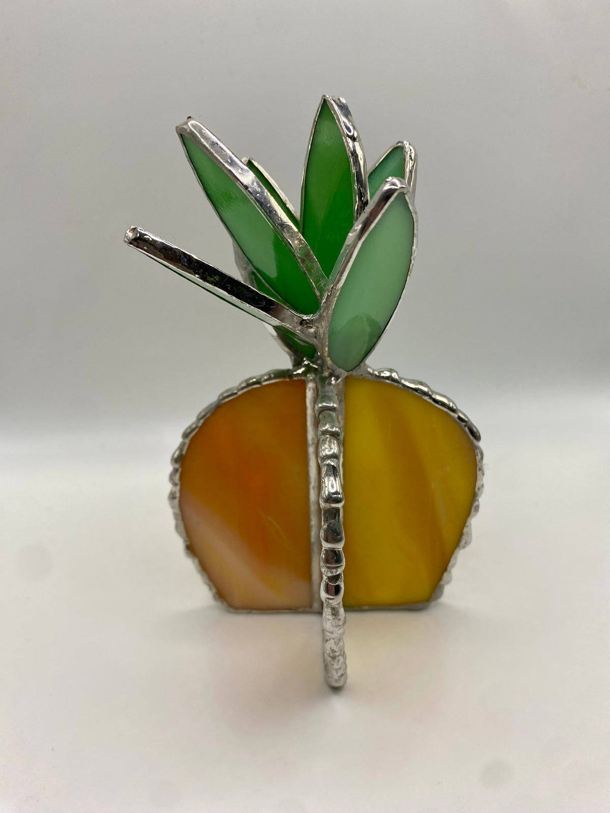 Stained Glass Pineapple by Hip Chick Glass, Handmade Home Decor, Pineapple Tabletop Decor, 3D Stained Glass Gifts