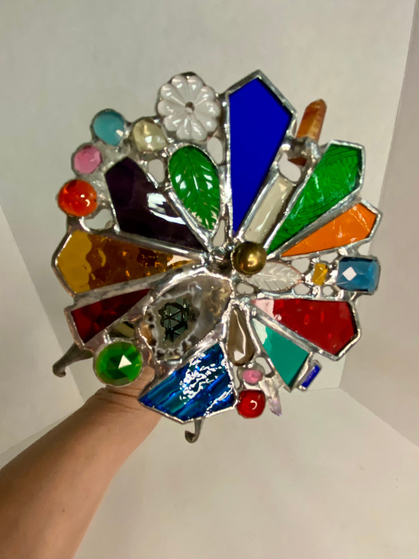 PETRIFIED WOOD Stained Glass Kaleidoscope | Parlorscope | Glass Art Kaleidoscope by Hip Chick Glass, LLC | Collectors Dream